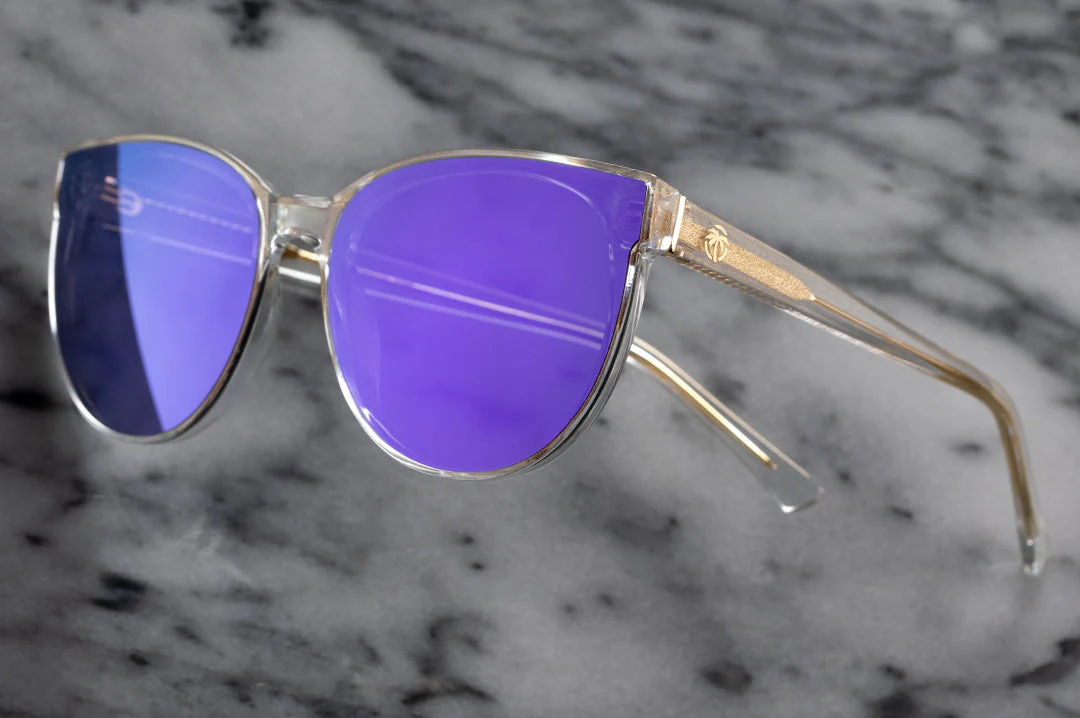 CARAT SUNGLASSES: Clear Frame x Ultra Violet - Image 2