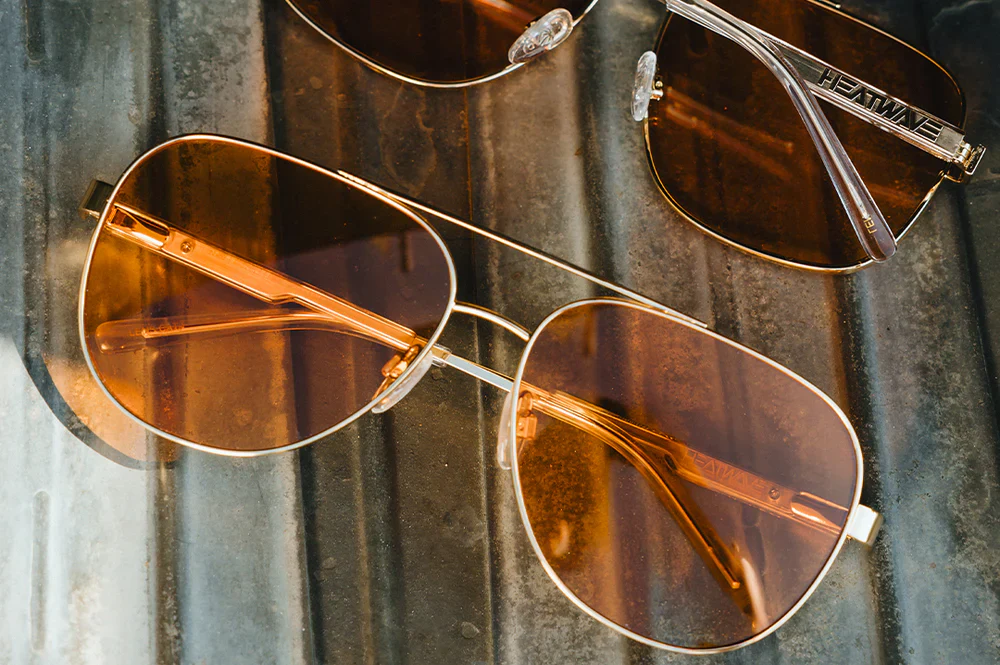 INCLINE SUNGLASSES: Gold - Amber Lens - Image 4
