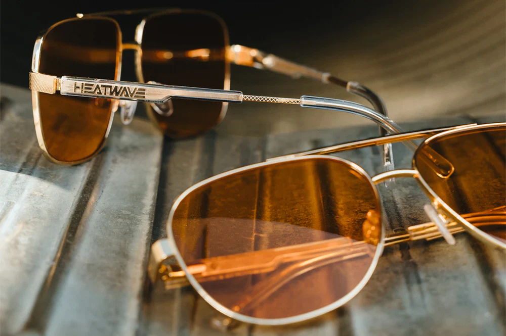 INCLINE SUNGLASSES: Gold - Amber Lens - Image 5