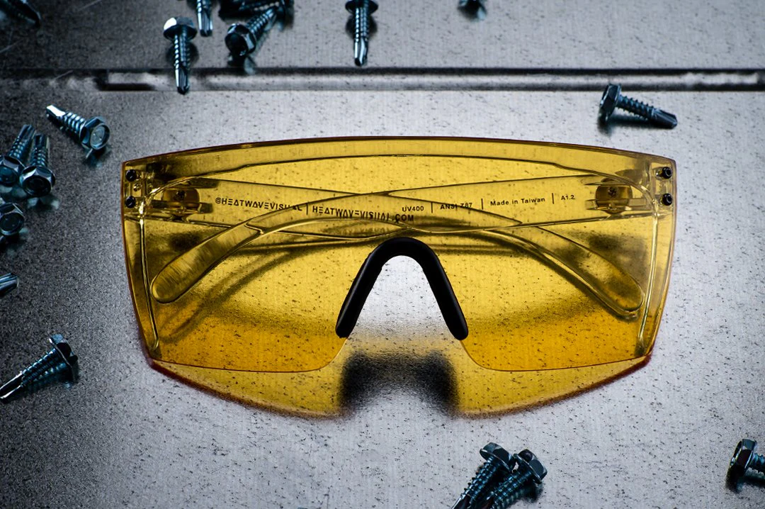 LAZER FACE SUNGLASSES: Hi-Vis Yellow - Image 3