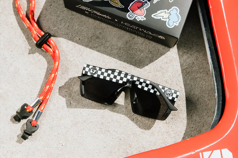 LAZER FACE SUNGLASSES KIDS: Little Trouble X Heat Wave Checkered Flag - Image 5
