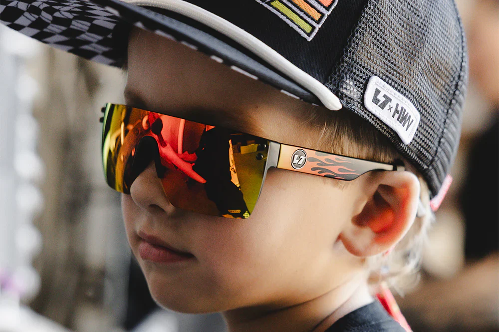 LAZER FACE SUNGLASSES KIDS: Little Trouble X Heat Wave Flames - Image 5