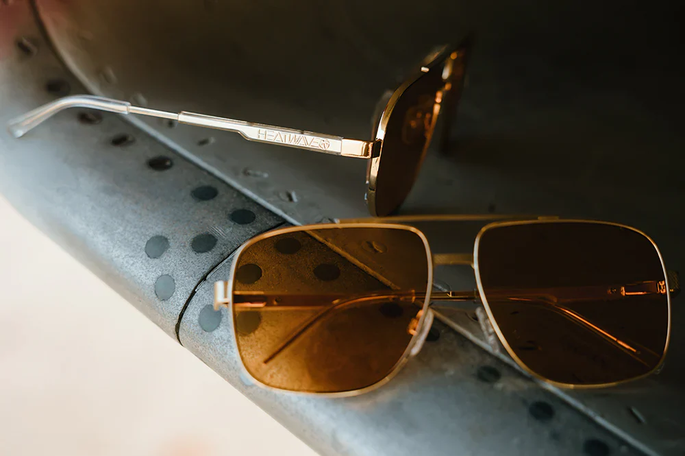 NIMITZ SUNGLASSES: Gold - Amber Lens - Image 4